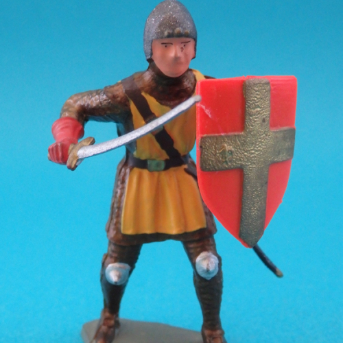 6002 Chevalier combattant avec écu croisé (5ter).