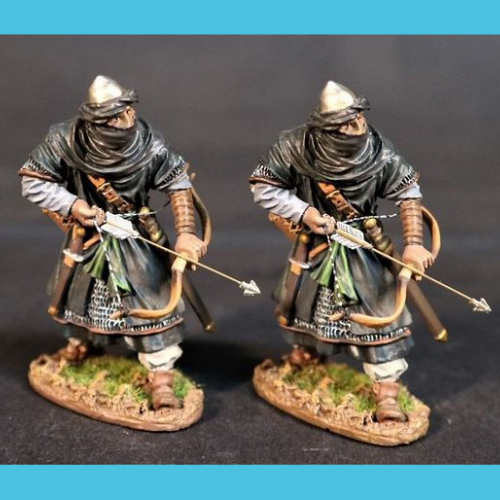 ALM021AD Archers almoravides bandant leur arc (2 gardes noirs).