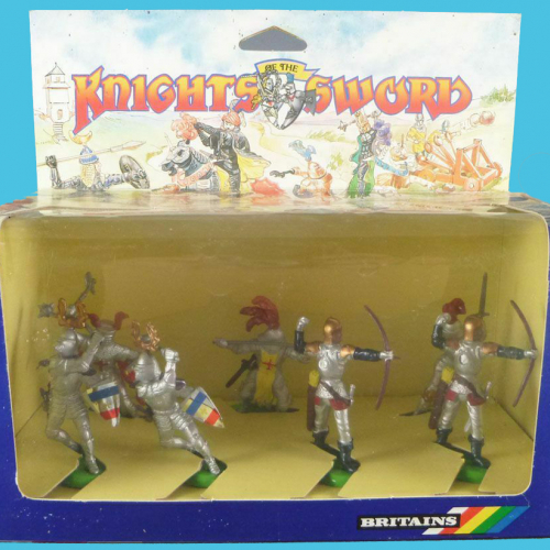 7740 Boxed set contenant un mixte de 7 chevaliers Silver Knights.