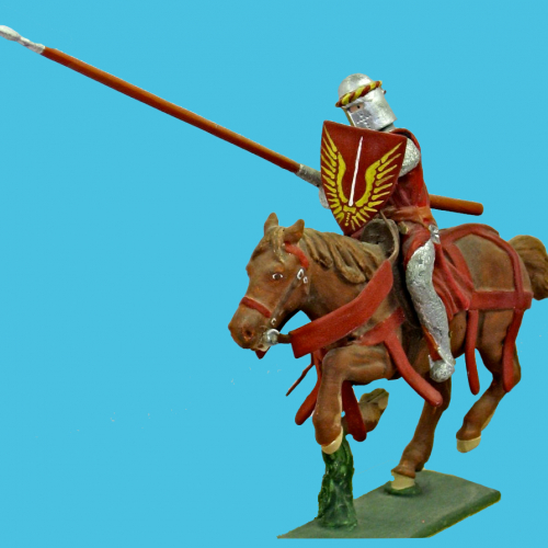 MED C-067 Chevalier jouteur sur cheval au galop (photo extraite du catalogue 2013).