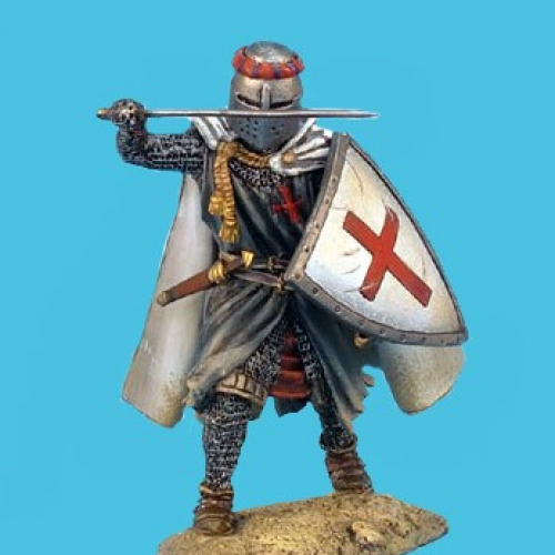 CRU005 Templier avec épée et manteau.
