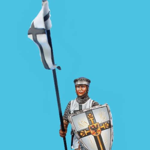 CRU116   Teutonique à genoux avec lance et bouclier.