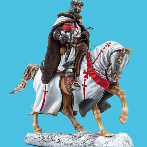 CRU124   Chevalier teutonique à cheval, Ordre de Livonie.