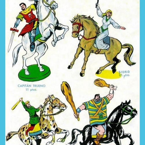 Les quatre héros à cheval.