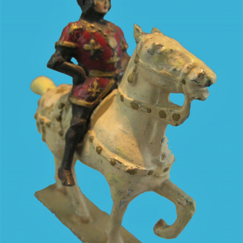 Chevalier basé sur la figurine de Jean II, casque sans plumet, 3 variantes de couleur; bleu, rouge, vert - (1).