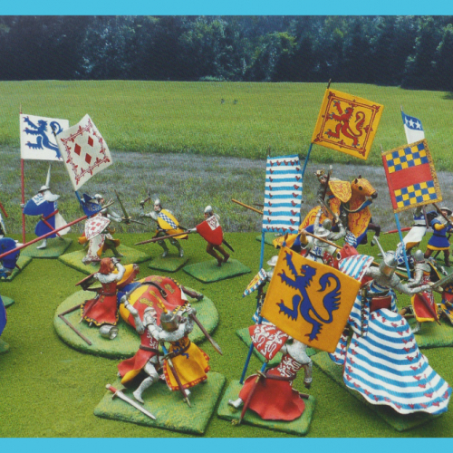 Diorama de la bataille de Bannockburn 50 mm (photo extraite du livre de référence de Philip J. Bennett, page 47).