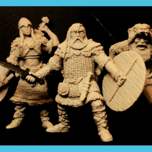 Set complet "Guerriers Drakkar" (photo extraite du site www.warhansa.com).