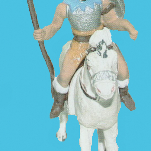 HU14  Cavalier Hun avec lance et bouclier sur le dos (Photo extraite du livre de référence de J. Hermida).