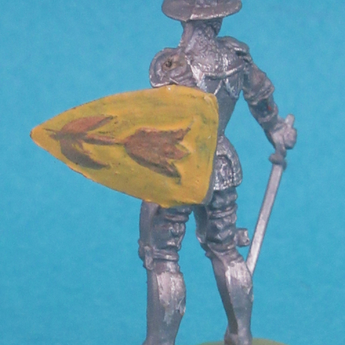8934 4 Chevalier en armure de faction avec épée et bouclier (II b).