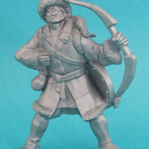 04. Mongol avec arc levé et bouclier.