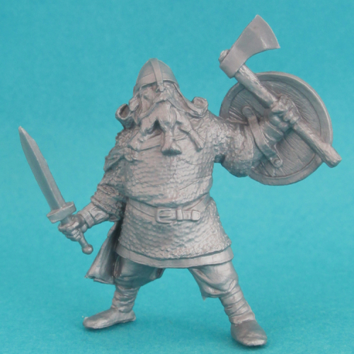 02. Viking avec épée, hache et bouclier.