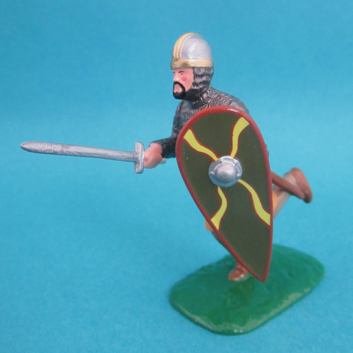 SX03   Saxons avec épée et bouclier dont 1 porte-dragon (1/3).
