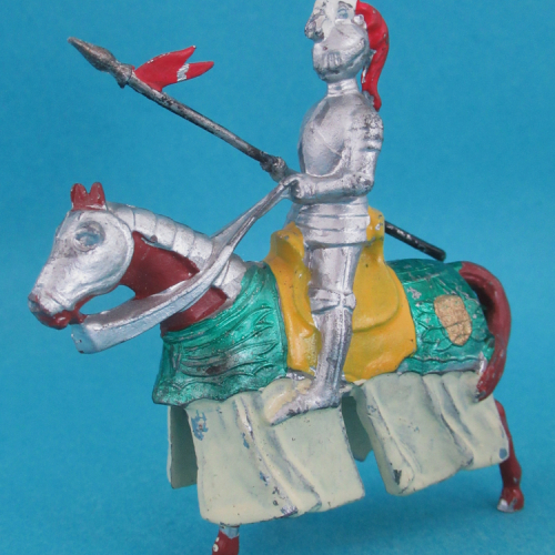 Chevalier de tournoi en plomb creux.