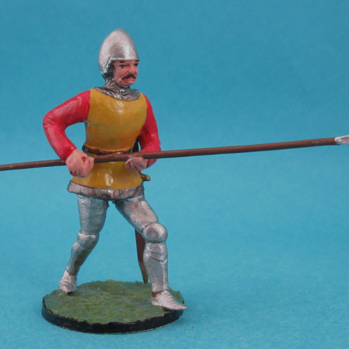 BF-73. Homme d'armes français avec lance et hache (1/2 pièces).