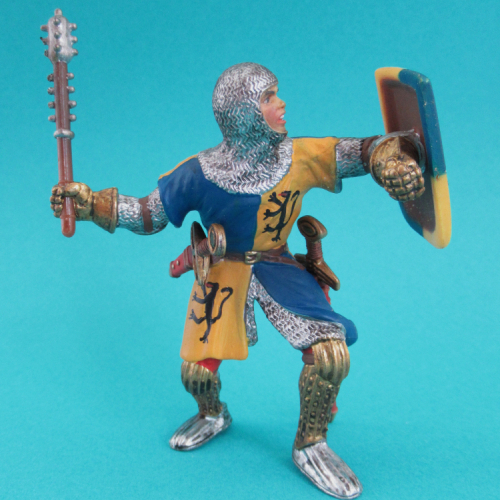 70023   Fantassin en cotte de maille avec massue, jaune.