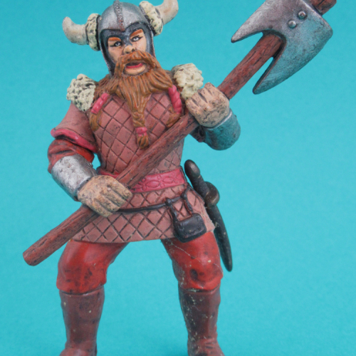 Viking avec hache à long manche.