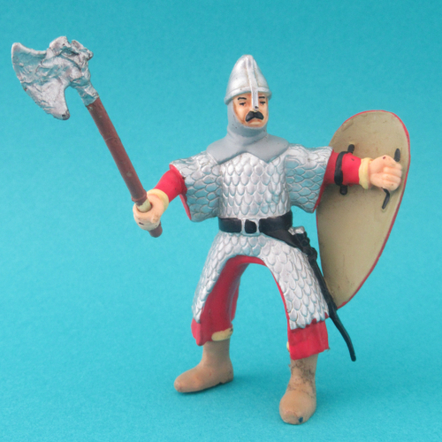 39304   Chevalier normand moustachu avec hache rouge.