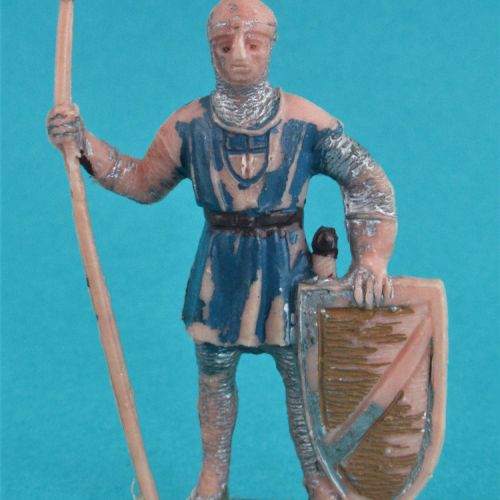 CR06 Soldat chrétien de faction avec lance et bouclier.
