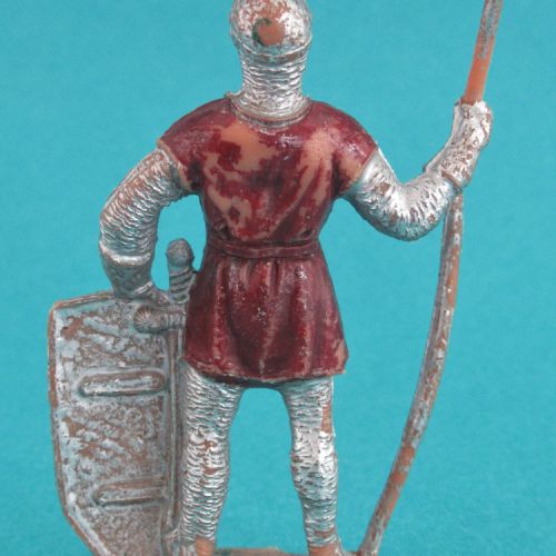 CR06 Soldat chrétien de faction avec lance et bouclier.