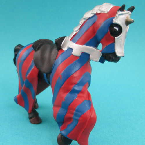 39321   Cheval de tournoi bleu.
