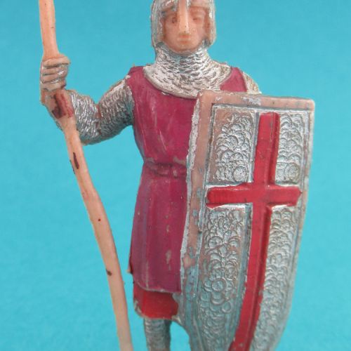 CR07 Soldat chrétien de faction avec lance et bouclier long.