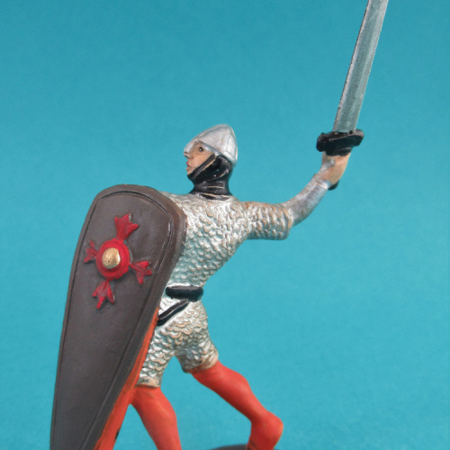 1. Normand avec épée brandie et bouclier oblong.