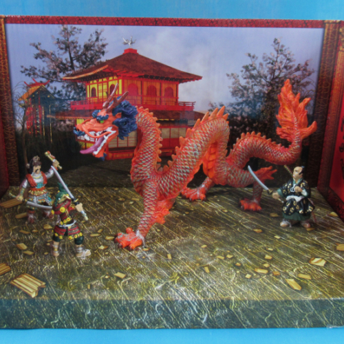 60854   Coffret Dragon chinois (1 dragon chinois, 3 samouraïs).