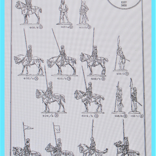 Page 25 du catalogue général C.B.G. Figurines et Soldats Plats en étain.
