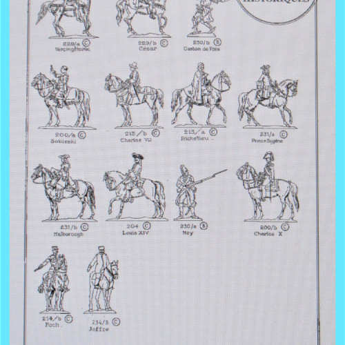 Page 101 du catalogue général C.B.G. Figurines et Soldats Plats en étain.