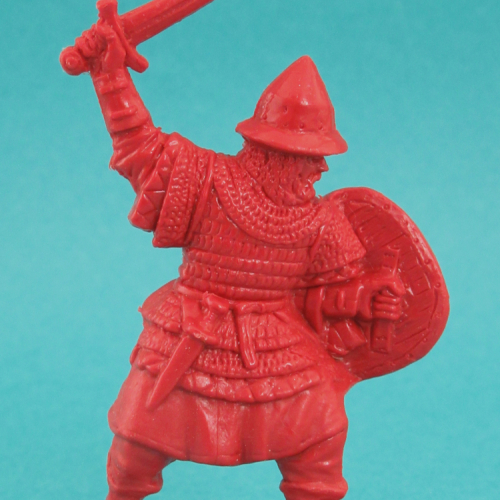 03. Chevalier brandissant son épée et bouclier.