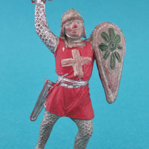 01. Chevalier avec épée et bouclier (en gomme).