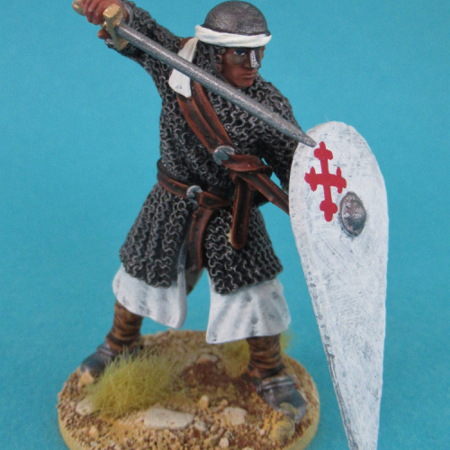 Exemple chevalier à pied peint.