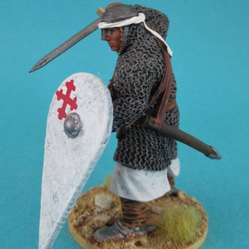 Exemple chevalier à pied peint.