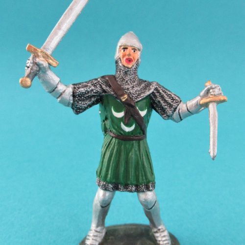 Chevalier avec épée et dague - HS069 (kit peint en chevalier des croisades).