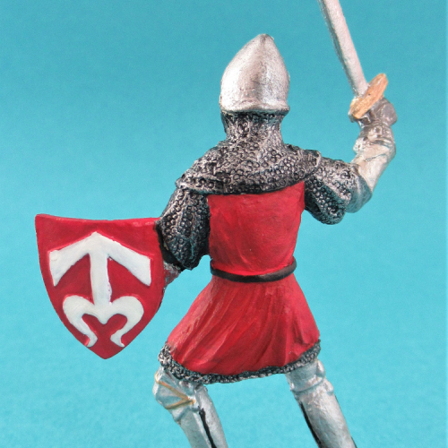 Chevalier avec épée, écu et cervelière - HS113.