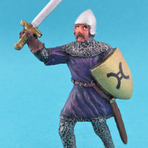 Chevalier avançant avec épée brandie et écu - HS054 (kit peint en chevalier polonais).