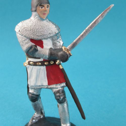 Chevalier avec épée tenue à deux mains - HS161a.