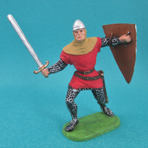 51003  Chevalier normand avec épée et bouclier triangulaire.