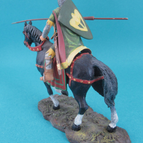 Art. 137    Sire Gawain à cheval avec lance.