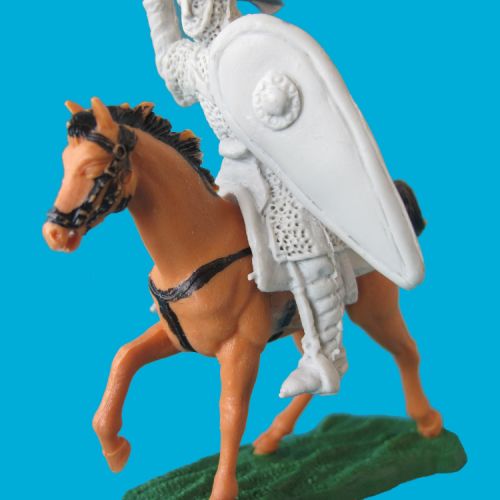 02. Cavalier normand avec masse d'armes et bouclier.
