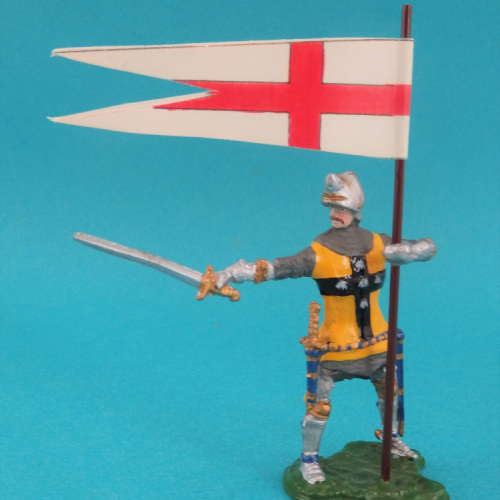 WS29 Jean de Grailley, Captal de Buch avec la bannière de Saint-Georges.
