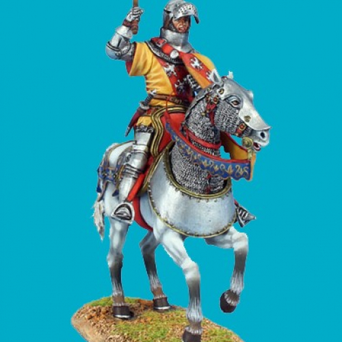 MED047 Frédéric de Lorraine, Comte de Vaudemont chargeant à cheval avec marteau d'armes.