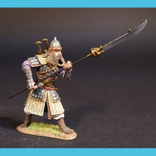 MIJ-003  Guerrier mongol avec lance.