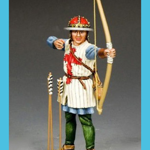 MK233    Archer anglais tirant (casque rouge).