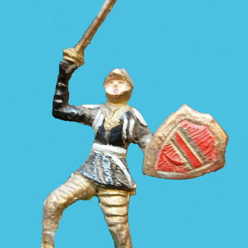 08. Chevalier avec épée levée et écu.