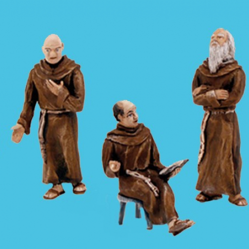 Les moines, set de 5 figurines.