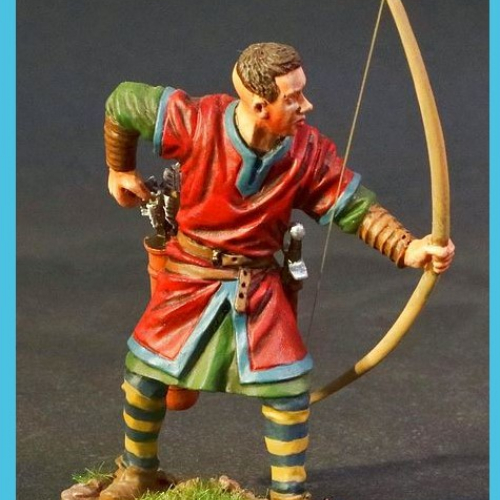 NM036A Archer normand nu tête, rechargeant.