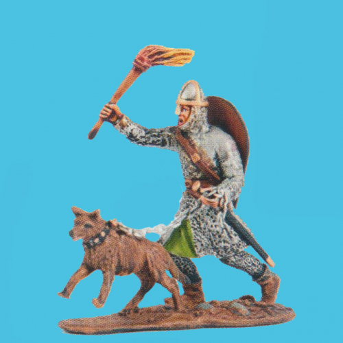 NV03. Normand, bouclier au dos, avec chien pose 3.