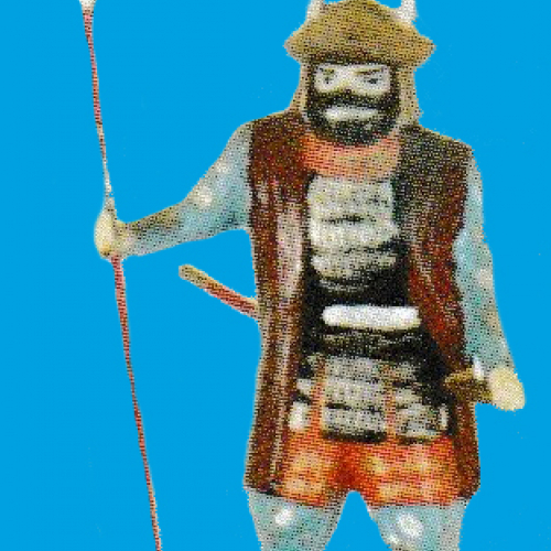 H21. Samouraï avec casque (AD 1200-1300).
