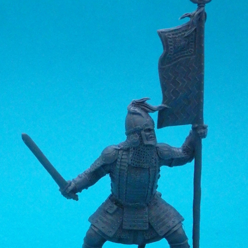 328. Mongol avec bannière et épée.